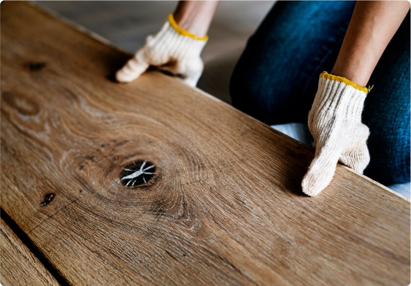 Professional installing hardwood flooring | Rugworks | Sonoma and Rohnert Park, CA